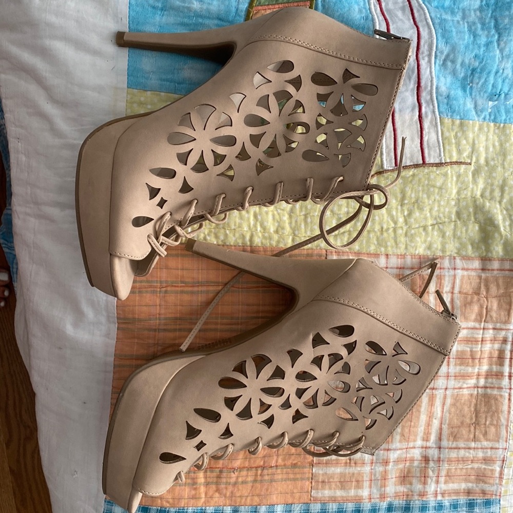 Tie front (also have zipper) High Heels
